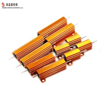 RX24 wirewound resistor ceramic resistor 25W 50W 100W Golden Aluminum wirewound resistor