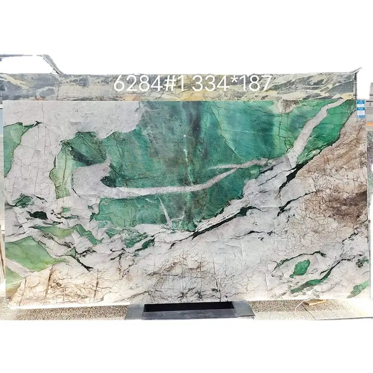 卸売業者人気の磨かれた天然珪岩グリーン大理石スラブロイヤルグリーン珪岩