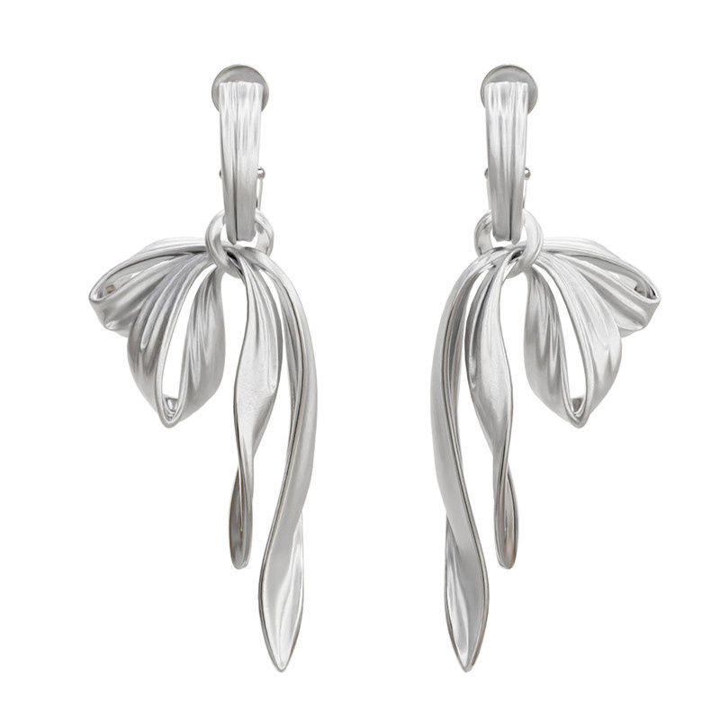 Silver Ribbon earrings