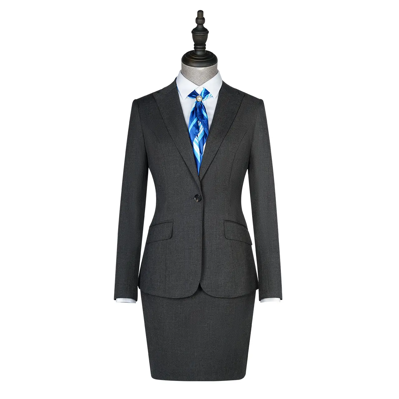 Para medida oficial de dos piezas conjunto de traje de 2 piezas, chaqueta de oficina de negocios formal trajes de falda para las mujeres con falda
