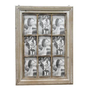 Großhandel Rustikalen Kundenspezifische Natürliche Wand Bild Foto Rahmen, Vintage Groß Wand Kunst Holz Collage Bilderrahmen Für Wohnkultur