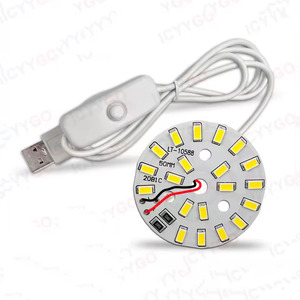 Sunssy ไฟ DC5V สีขาวอบอุ่นแบบ USB 10W ชิป SMD5730 50มม. เหมาะสำหรับการให้แสงสว่างในบ้านแบบทำมือ - Product Image 1