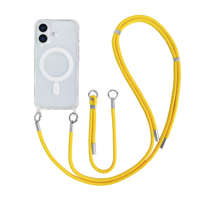 Boîtier transparent + cordon jaune