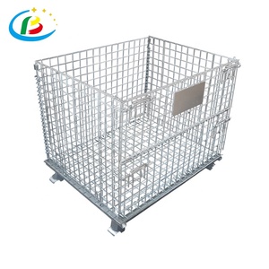 Malla de alambre de acero Palé Almacén Logística Contenedor apilable Caja de transporte Cesta Capacidad de carga pesada - Product Image 2