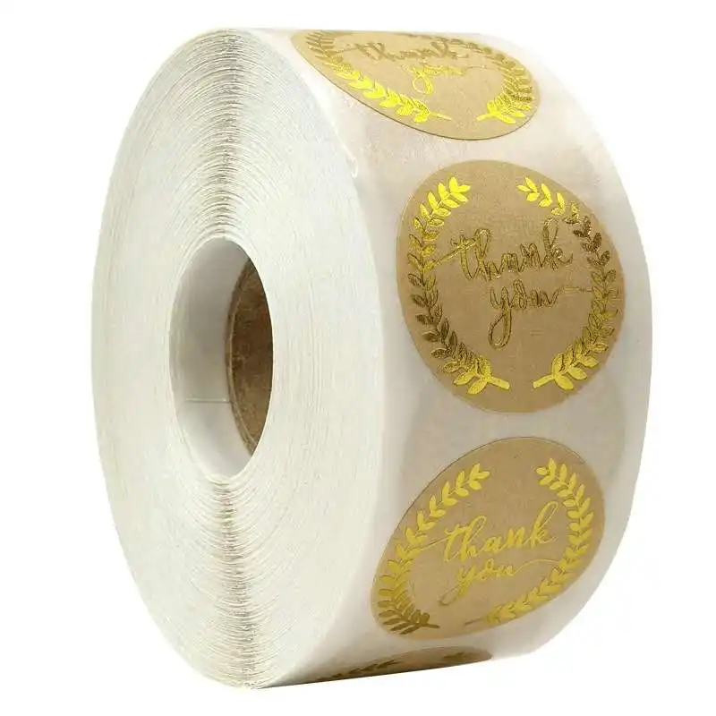 Thank you label sticker paper in roll