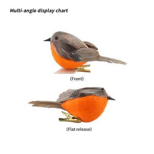 New Red Faux Chim Lông Nhân Tạo Birdie Cây Giáng Sinh Trang Phục Vai Xmas Trang Trí Hiện Đại Nhà Đảng Trang Trí Nội Thất Trang Trí - Product Image 6