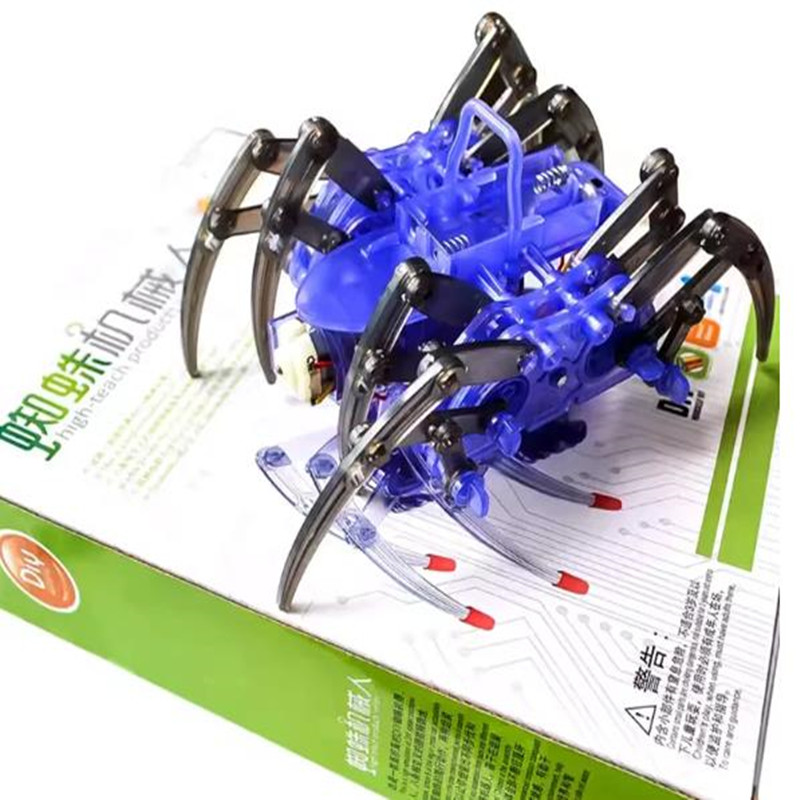Spider robot fai da te tecnologia piccola invenzione di produzione elettrica strisciante materiale di assemblaggio giocattolo scientifico regalo - Product Image 3