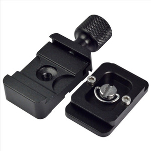 Quick Release Plate 1/4 montaj kelepçe adaptörü sabitleyici Tripod braketi alüminyum alaşımlı tutucu kamera aksesuarı - Product Image 3