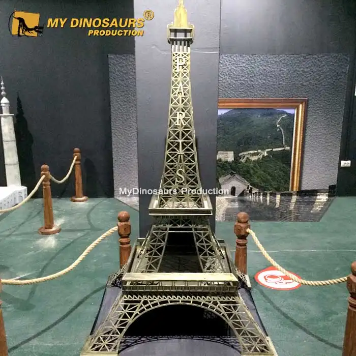 MY Dino-M13-6 миниатюрный парк, скульптура, металлическая Эйфелева башня