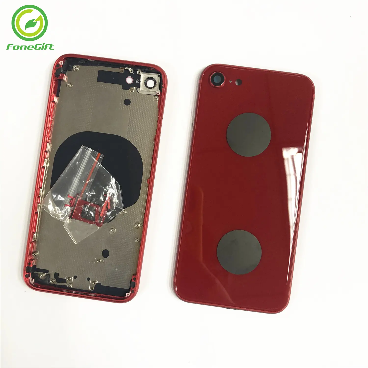 Perumahan Carcasa untuk Iphone 8G Warna Merah Penutup Belakang Asli Lengkap
