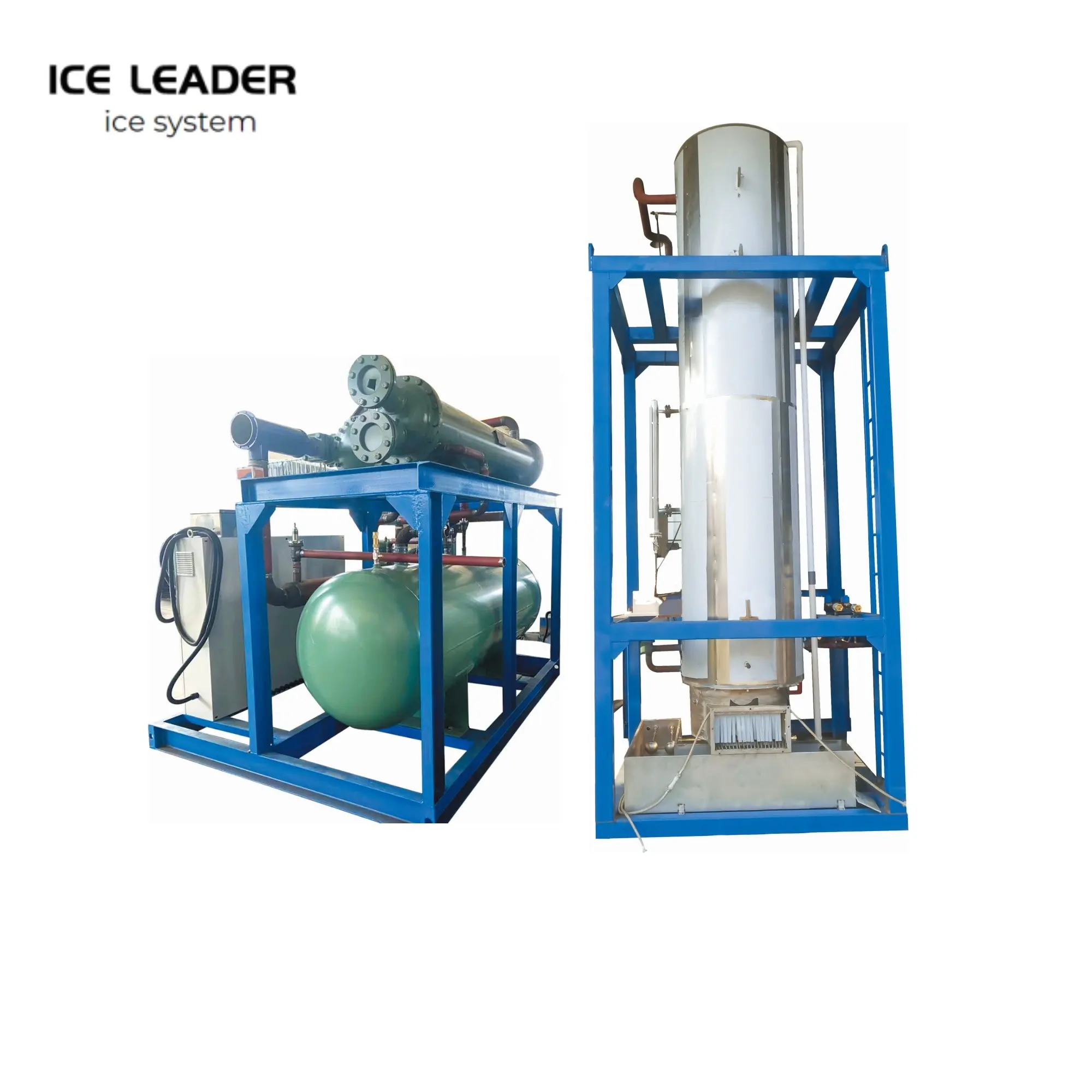 1-40 Ton/ 24 ore commerciale industriale fiocco/tubo/blocco cubo di ghiaccio macchina per la lavorazione degli alimenti e della pesca