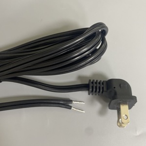 10 Feet 90 Degree 2-Slot Polarized Power <strong>Cord</strong> <strong>18</strong> <strong>AWG</strong> Angled IEC320 C7 to NEMA 1-15P Power Cable Black Color - Product Image 4