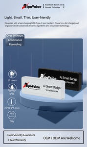 Ai Hỗ trợ máy ghi âm Huy hiệu thông minh với kết nối wifi lên đến 12 giờ Dịch Thuật ghi âm liên tục - Product Image 3