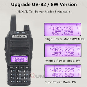 Precio Walkie Talkie Baofeng 8W sistema de intercomunicación inalámbrico banda Dual portátil UV82 Woki-Toki radios de largo alcance - Product Image 2