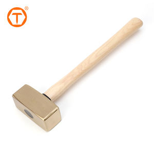 गैर-स्पार्किंग जर्मन प्रकार विस्फोट सबूत गैर-स्पार्कलिंग उपकरण लकड़ी के हैंडल के साथ स्लेज हथौड़ा - Product Image 1