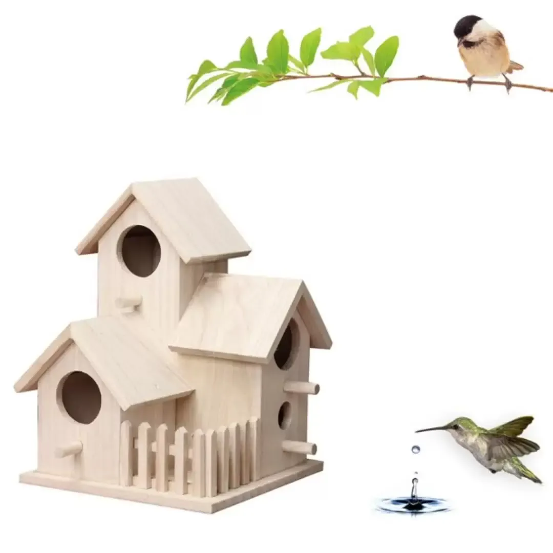 مخصص طيور الحب منزل سري لانكان للحديقة وفي الهواء الطلق مجموعة منزل طيور عادي صندوق خشبي من عش الطيور