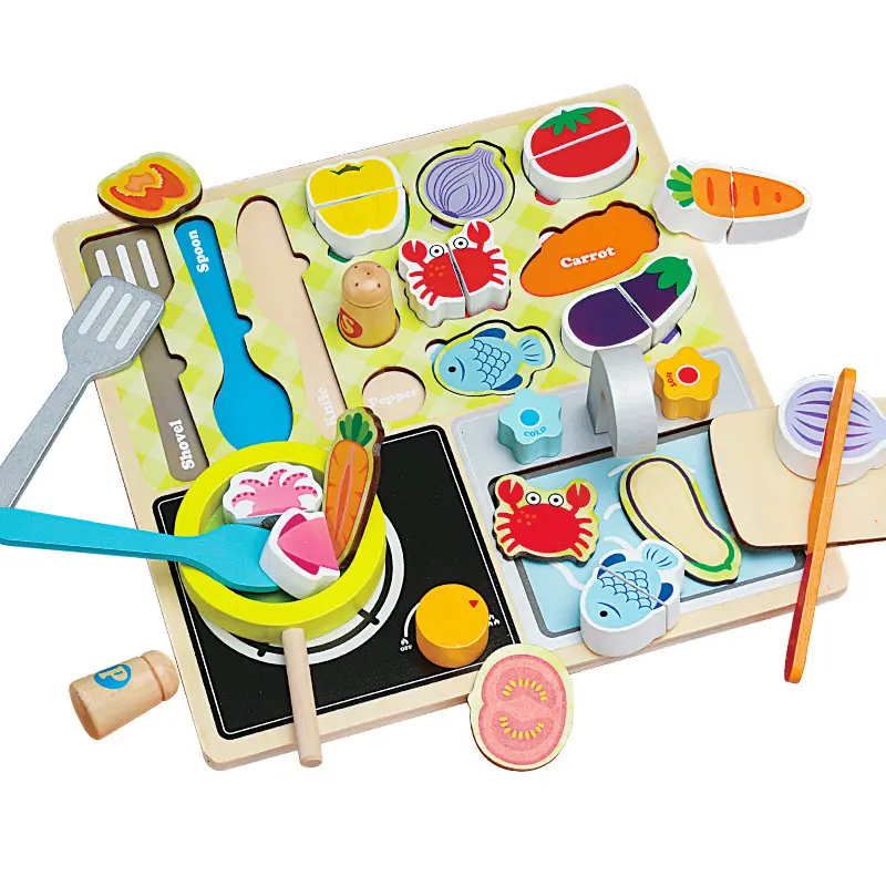 2022 Houten Speelgoed Keuken Eten Pretentie Paly Speelgoed Board