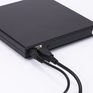 超薄外部光驱USB 2.0 DVD组合DVD ROM播放器CD-RW刻录机刻录机即插即用，适用于笔记本电脑