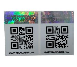 Adesivo ologramma 3D personalizzato con codice QR Anti-contraffazione adesivo per animali domestici etichetta Laser quadrata o forma personalizzata - Product Image 1