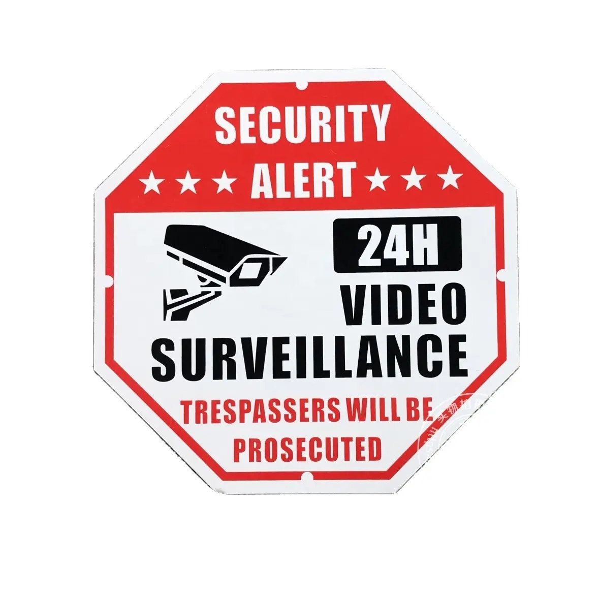 공장 가격 알루미늄 반사 거리 비디오 감시 카메라 경고 보안 마당 간판, 안전 도로 표지판
