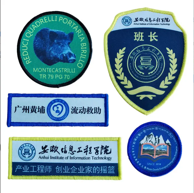 Service de broderie personnalisé tigre Animal Logo 100% Machine patchs de broderie et Badges avec fer à repasser