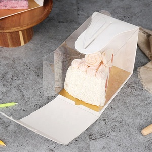 Bento üçgen kek kutuları özel baskılı gıda sınıfı karton Pet dilim kek kutuları ambalaj toplu - Product Image 4