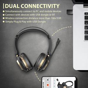 Hot bán chuyên nghiệp BT-882 trung tâm cuộc gọi Tai nghe Tai nghe không dây tiếng ồn hủy bỏ Microphone - Product Image 3