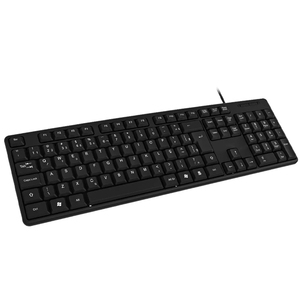 フルサイズスリム低プロファイルUSB有線ビジネスオフィスキーボード無声人間工学に基づいた膜キーボードMacおよびPCデスクトップ用 - Product Image 3