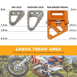 KTM EXC için Nicecnc CNC katlanabilir fren pedalı plaka 300 EXC-F 350 SX 125 200 SXF 250 XC 400 500 EXC XCF tpe 6D - Product Image 3