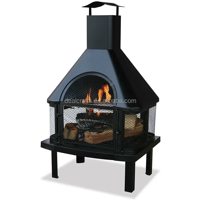 ブラックウッド燃焼屋外暖炉チメネア暖炉