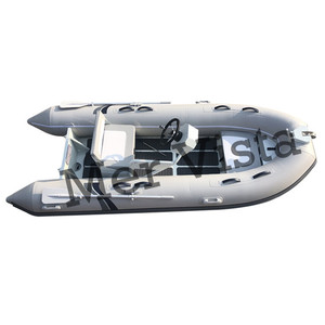 390เรือเป่าลมอลูมิเนียมแข็งแบบ13ft ทำจาก PVC มีคอนโซลกลางแบบเรียบง่าย - Product Image 1
