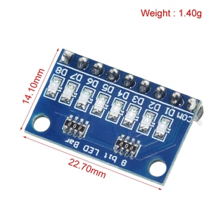 TZT 3.3V 5V 8 Bit Blau/Rot Common Anode/Kathode LED-Anzeige modul Diy Kit Für Arduino NANO UNO Himbeer pi 4 Nodemcu V3 - Product Image 2
