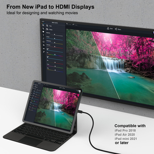 ปรับแต่งสายเคเบิล USB C เป็น HDMI 1.8 เมตร, สายเคเบิล USB Type-C เป็น HDMI, ใช้งานร่วมกับ Thunderbolt 3/4 - Product Image 4