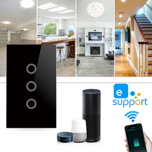 定制Ewelink 120 AU/US WIFI触摸智能壁灯开关1 2 3 4组单极断路器10A最大电流3路 - Product Image 3