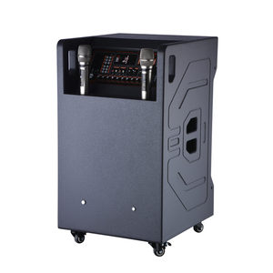 Altavoz de karaoke de alta potencia, nuevo modelo de 15 pulgadas, con ruedas, de escenario, con micrófonos UHF, 2022 - Product Image 4