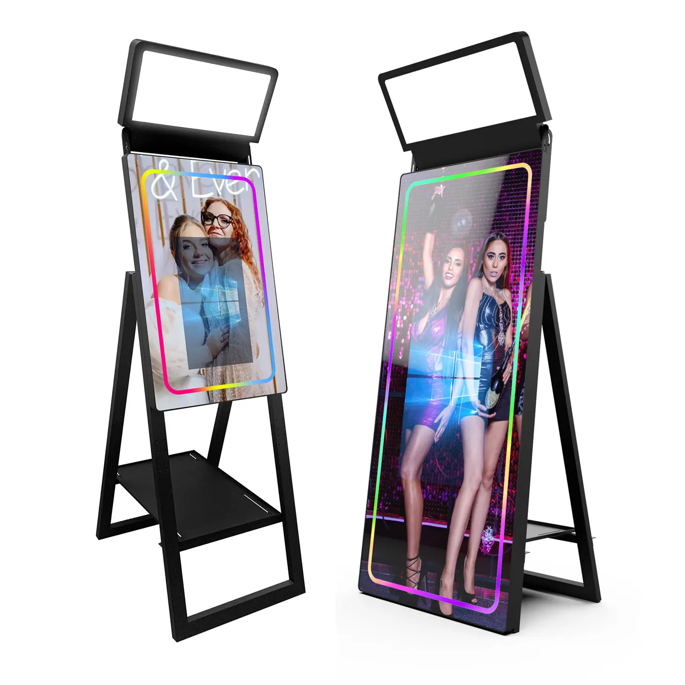 Immagine di bellezza di nozze leggera di alta qualità 65 pollici selfie magic mirror photo booth drop shipping