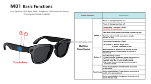 M01 Sang Trọng Ai Thông Minh Kính Dịch Không Dây <span class=keywords><strong>Video</strong></span> Ghi Lại 500W Máy Ảnh Bt Cuộc Gọi Wifi Người Đàn Ông Phụ Nữ Ai Thông Minh Kính Với Trò Chuyện Gpt - Product Image 4