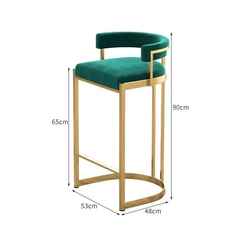 65 seat height-green velvet