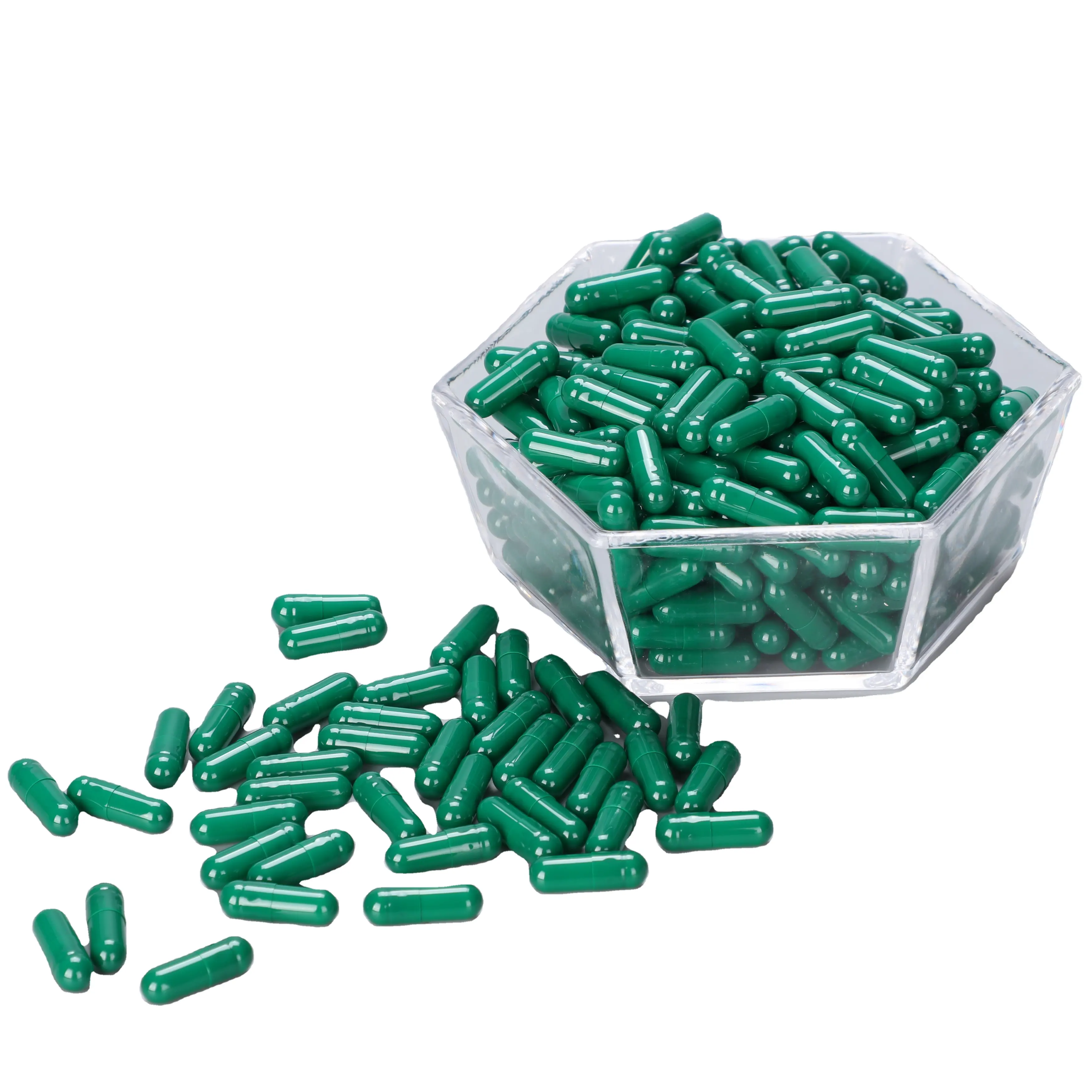 Capsules vides de brun café vert naturel gélatine os bovin halal creux #0 capsules blanches claires