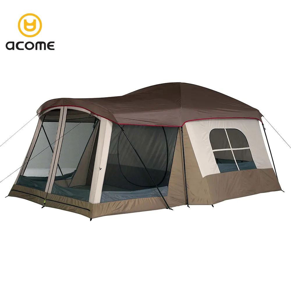 Acome Outdoor Camping Large Space Tent due camere e una sala tenda familiare grande antipioggia completamente automatica