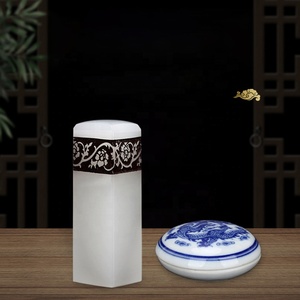 Fabrika özel zarif özel taş mühür yeşim kristal mühür kazınmış mühür - Product Image 3