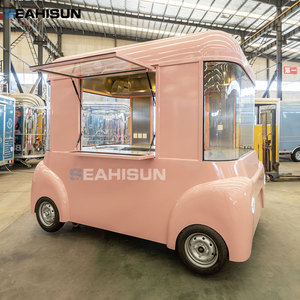 Bắt Mắt Di Động Thực Phẩm Đơn Vị Nhỏ Gọn Di Động Thực Phẩm Nhà Cung Cấp Thực Phẩm Quyến Rũ Giỏ Hàng Trên Bánh Xe Màu Hồng Mini Thực Phẩm Xe Tải Burger Trailer - Product Image 1