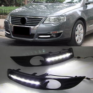 VW Volkswagen Passat için B6 2005 - 2011 araba ışık DRL LED sis lambası gündüz farları sarı dönüş sinyal - Product Image 6