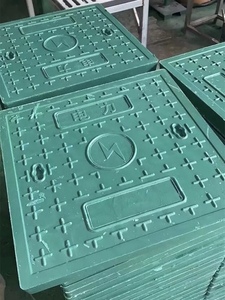 Venta directa de fábrica Cubiertas de alcantarilla de fibra de vidrio que adoptan tecnología de formación de moldes suaves para el procesamiento de corte de varias tuberías - Product Image 2