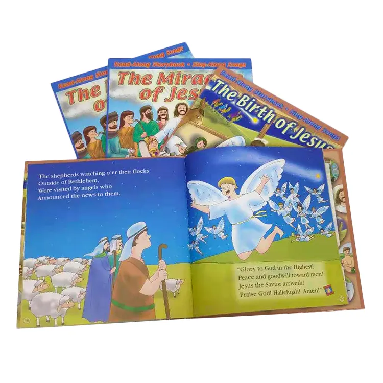 Livre audio personnalisé pour enfants, mini song audio en anglais, livre mon première bible, journal