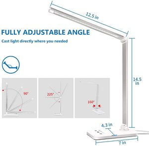 Durapower göz koruma çok fonksiyonlu tasarımcı katlanabilir Led masa lambası Modern yatak odası şarj edilebilir çalışma işık masa lambası - Product Image 2