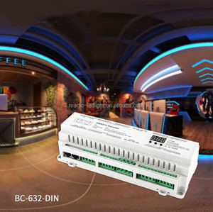 BC-632-DIN 32CH 24V DC DIN Rail DMX512/1990 a tensione costante PWM Controller RGBW DMX Decoder 120A DIN-RAIL DMX Decoder - Product Image 6