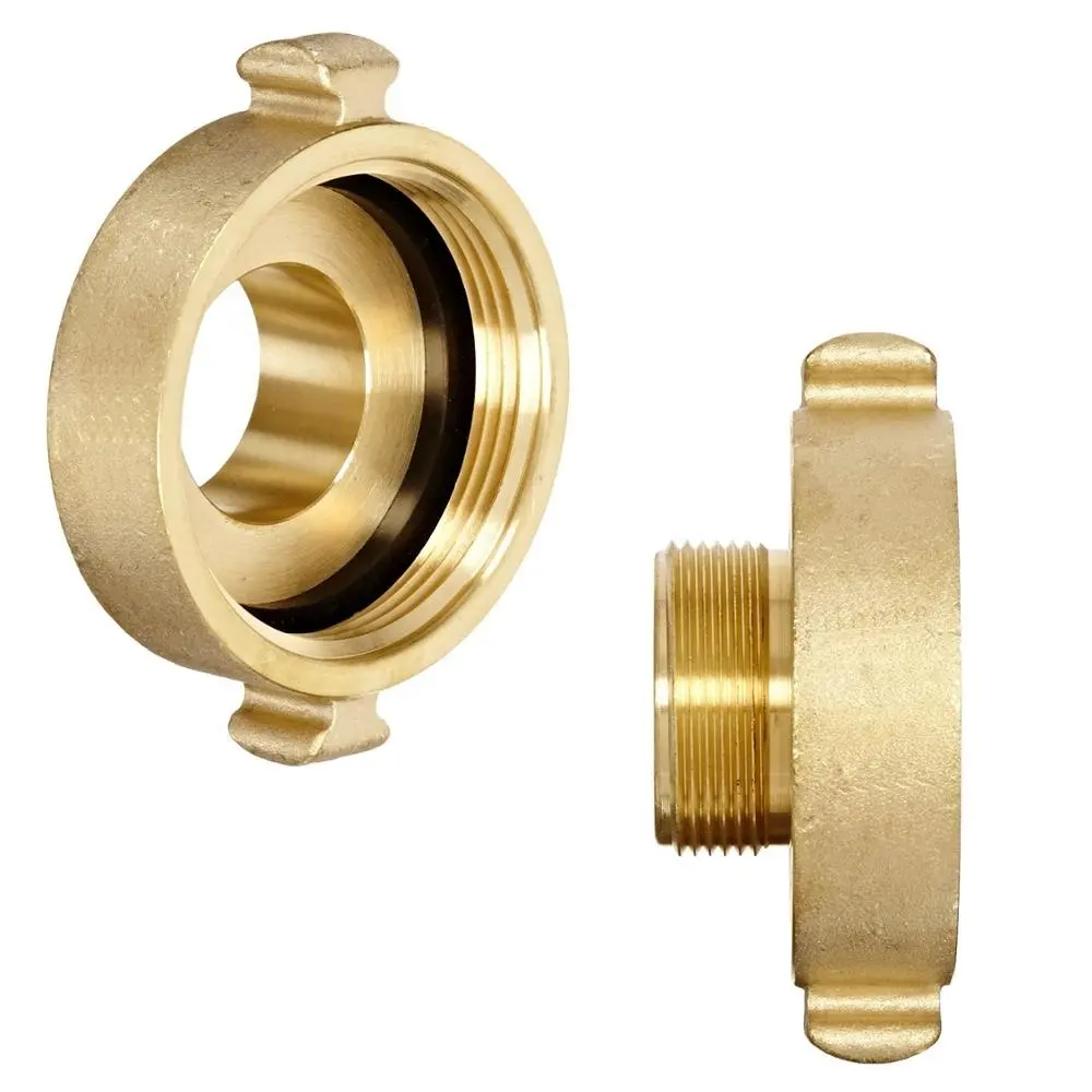 2-1/2 "NPSH Femmina x 1-1/2" NPSH Maschio In Ottone Attrezzature Antincendio Idrante Riduttore Adattatore con rocker Lug