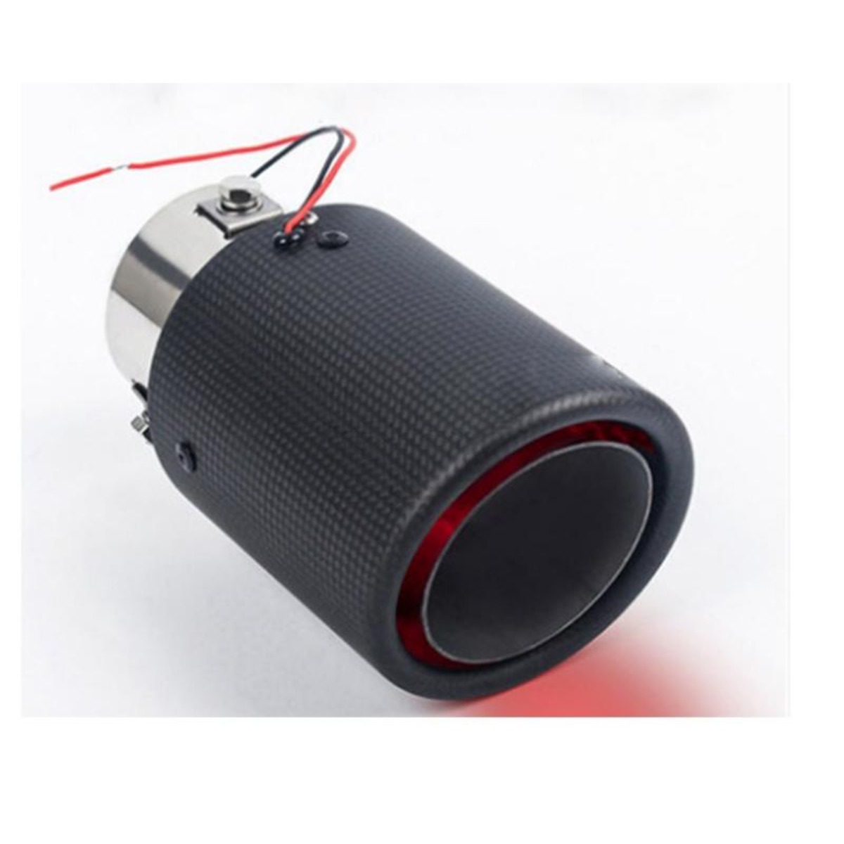 Bord roulé de lampe rouge aspect carbone