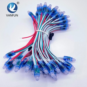 WS2811 RGB Полноцветный 15 мм светодиодный пиксельный световой модуль внутреннего и наружного использования IP68 5V 12V Максимальная мощность 0,3 W" - Product Image 1